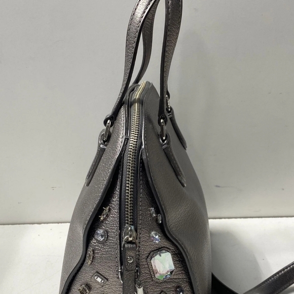 ♠️KATE SPADE♠️ AUTHENTIC New York Laurel Way Reiley GREY EMBELLISHED Crossbody - Picture 4 of 7